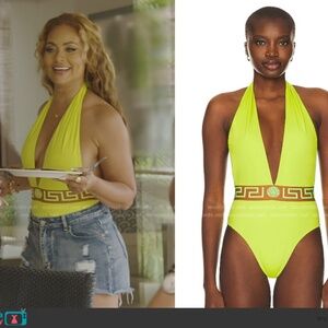 NWT Versace SOLD OUT La Greca Halter One Piece Swimsuit